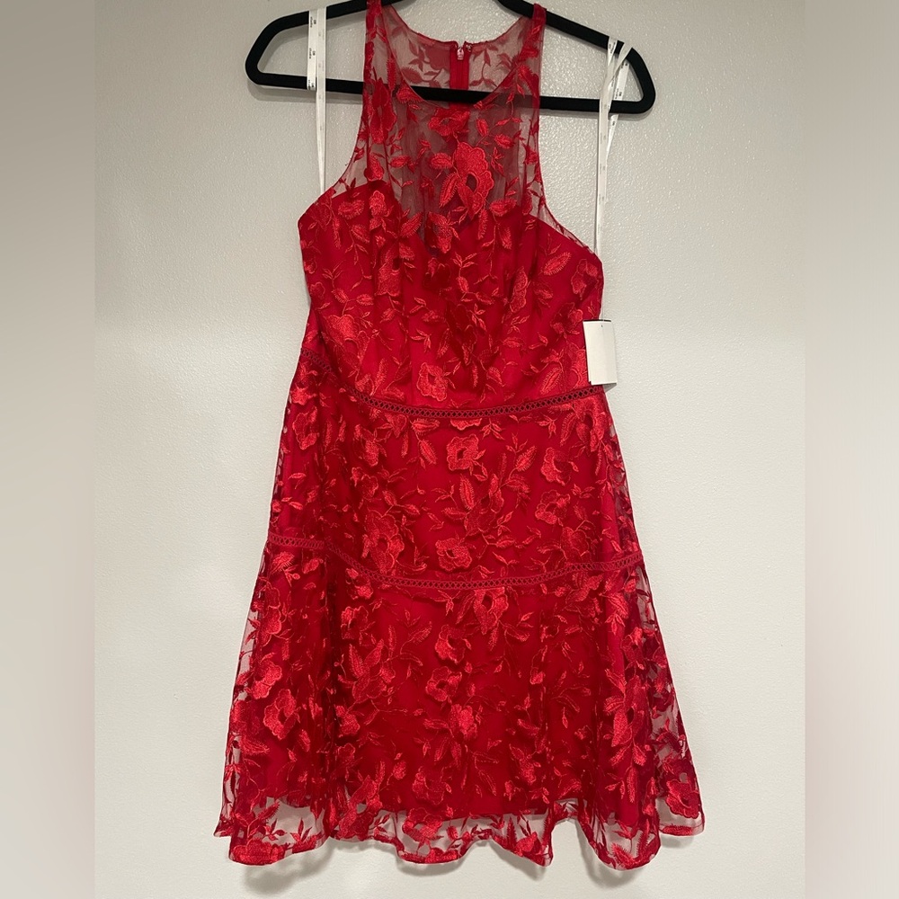 Red Aline Floral dress